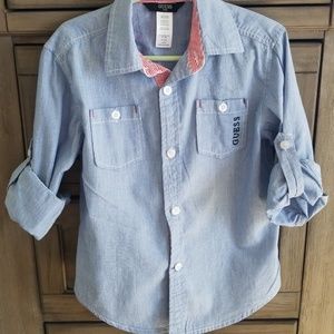 Button down striped Guess shirt